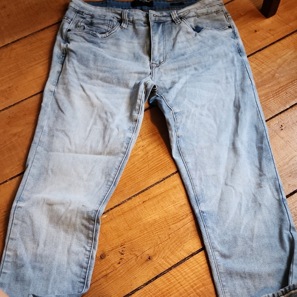 Kenneth Cole Men's Light Blue Slim Jeans